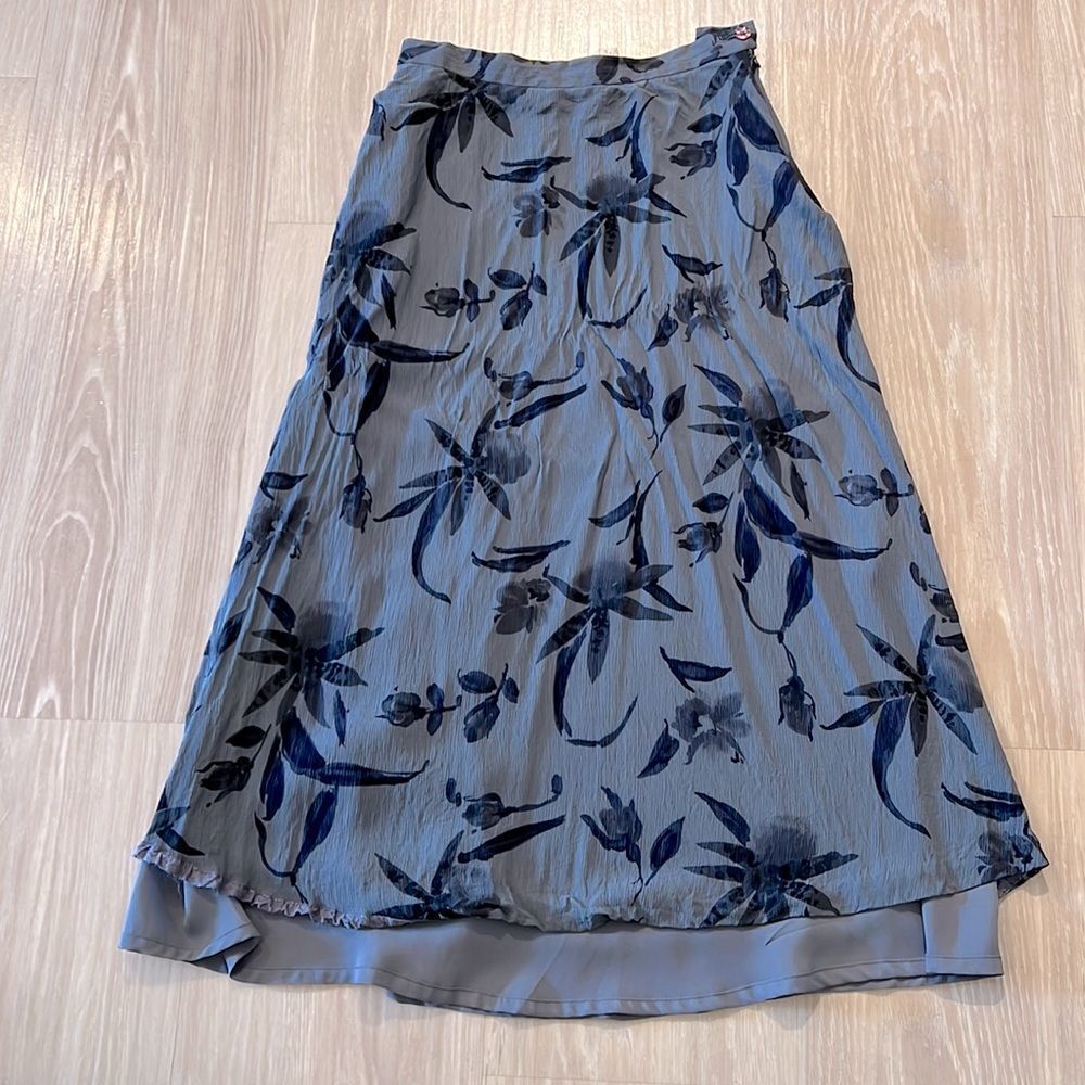 Jones New York Blue Floral Skirt